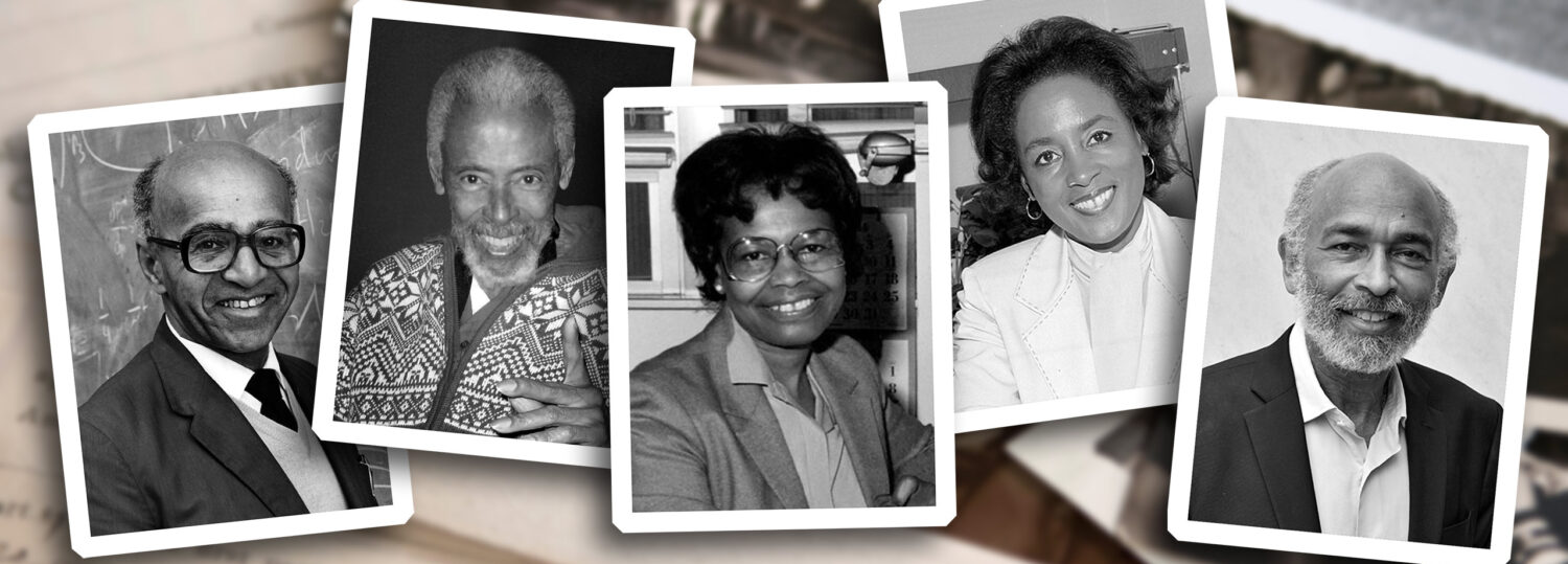 The photos of five African American pioneers in the field of operations research.